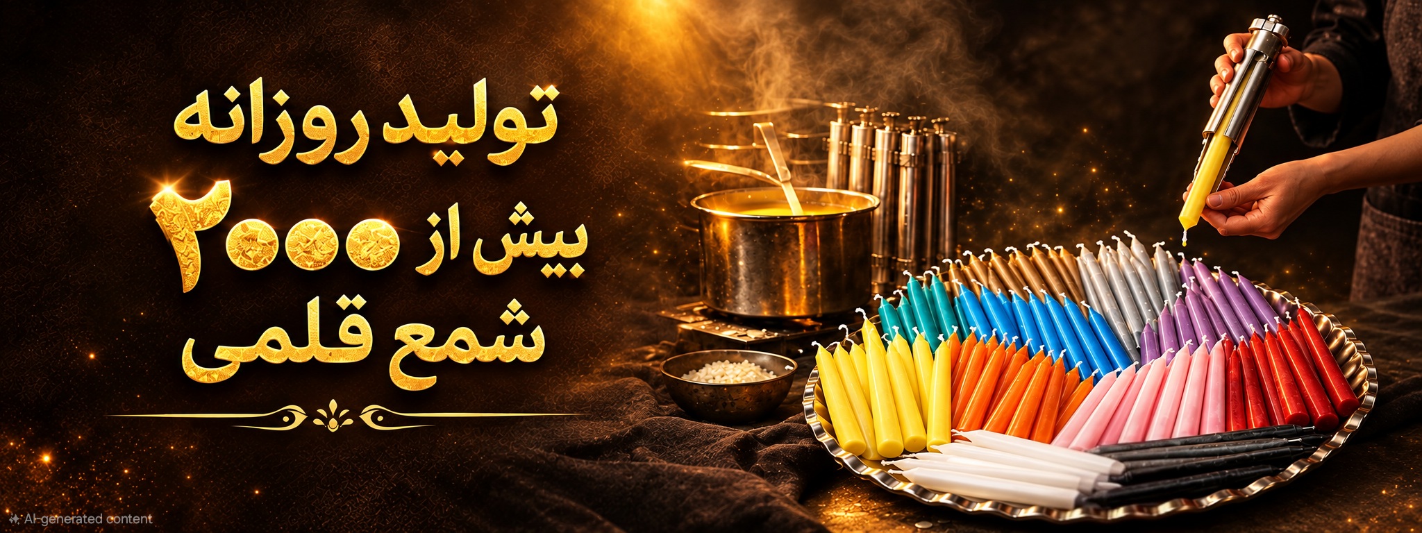 تولیدی شمع های رنگی و باکیفیت صادراتی