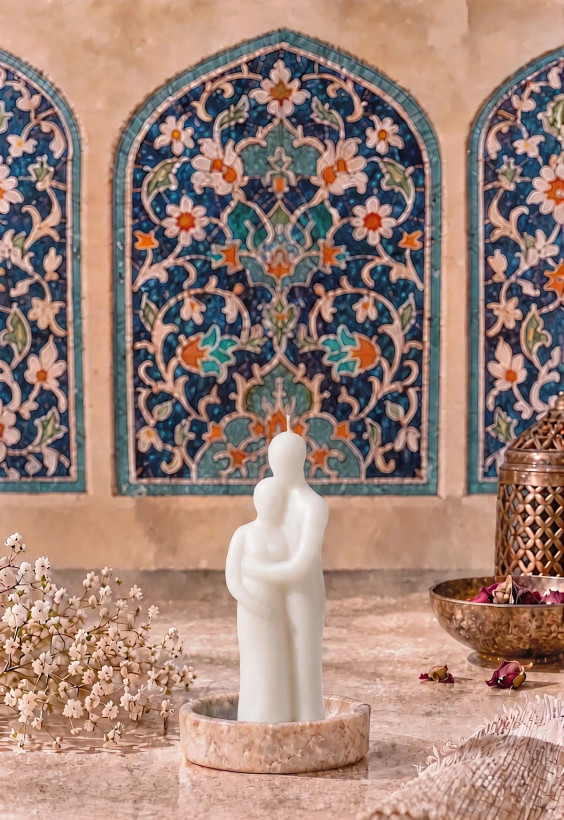 شمع بارداری با طراحی ویژه برای شمعتراپی
